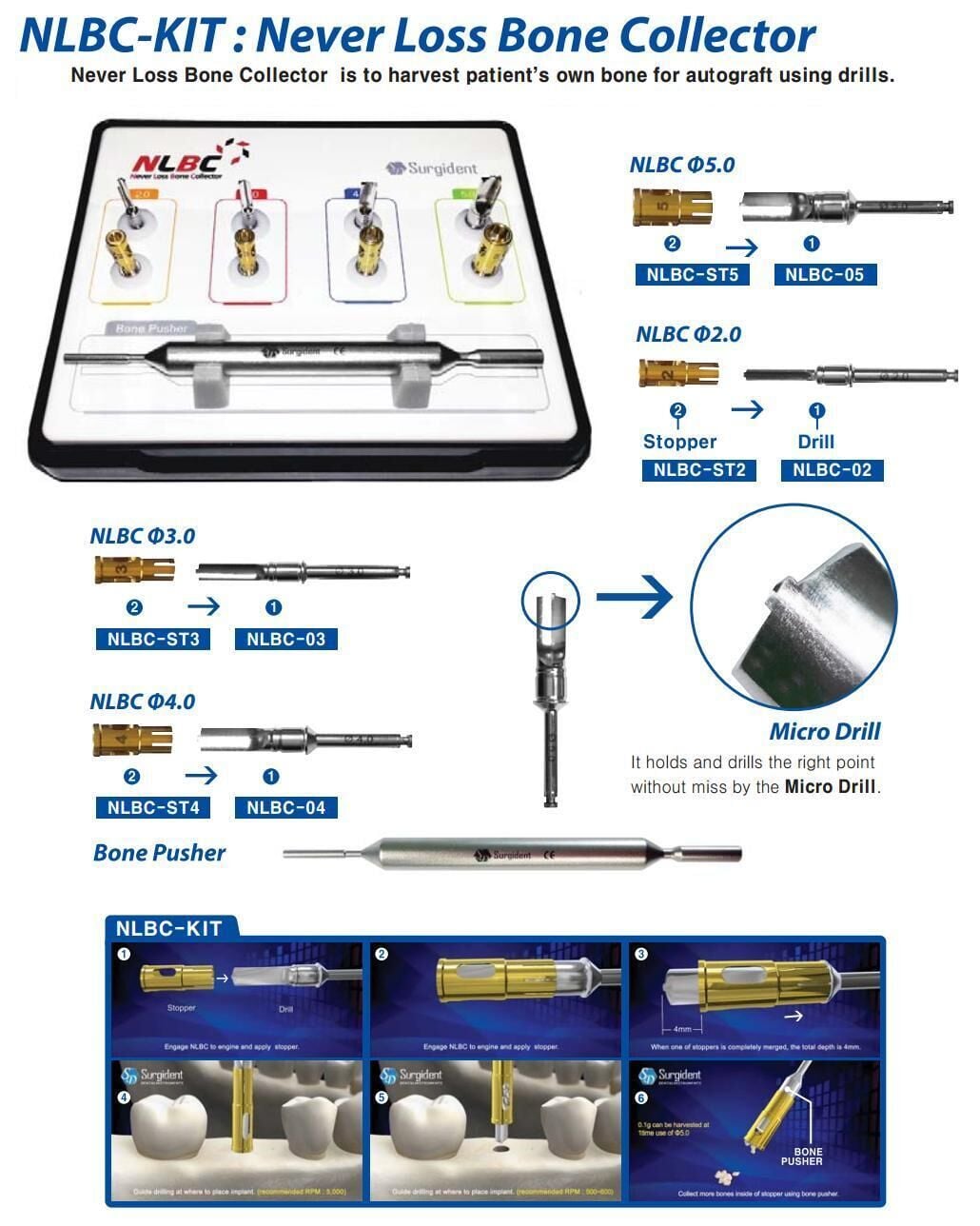 Bone Collector Kit, Surgident, Dental Implant Instrument